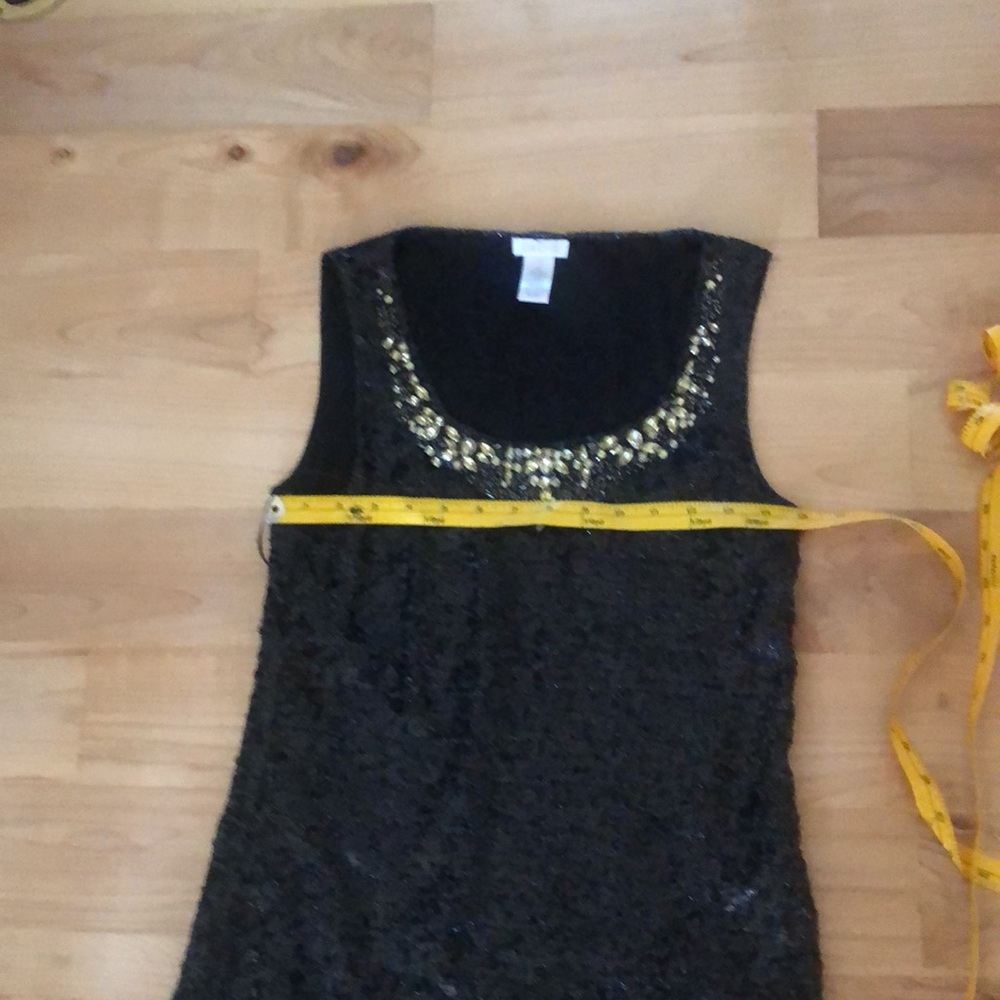 Cache Rhinestoned and Sequined Top - Picture 6 of 9